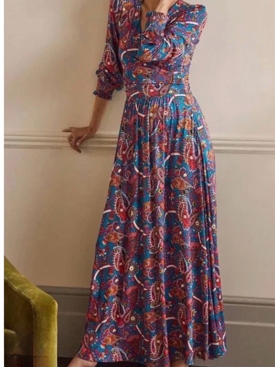 Boden Dresses & Skirts - Boden Blue Multi Paisley Maxi Dress